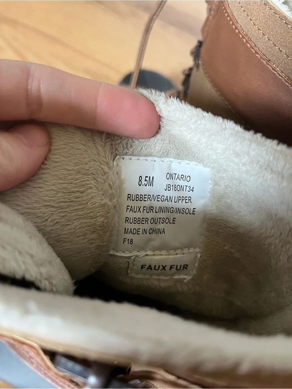 8.5M Brown Waterproof JBU Boots with Lining